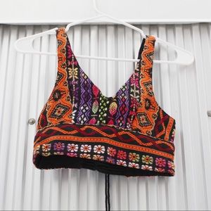 Embroidered UO Patterned Crop Top
